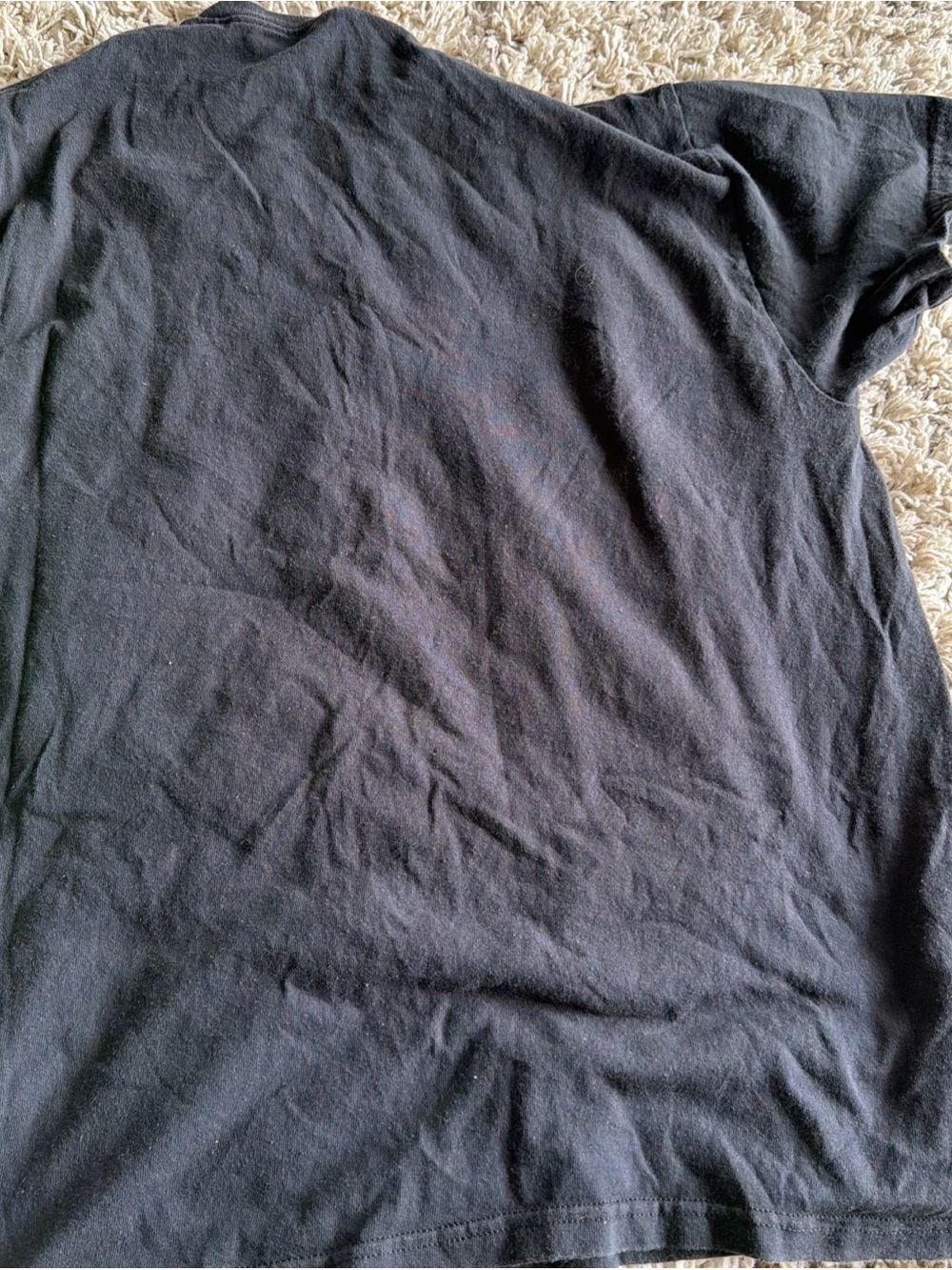 Horror Graphic Tee with Yellow-Eyed Monster and Red Accents - Picture 3 of 3